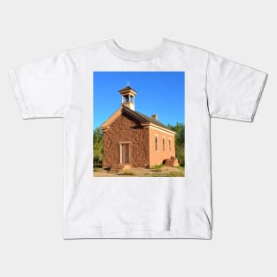 Old western school house 1886 Kids T-Shirt